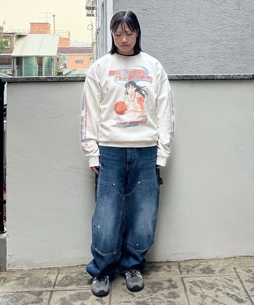 QT8 GARMENTS(キューティーエイトガーメント)の「RG Buzzer Beater Vintage Washed Sweatshirt (Ecru)(スウェット・レディース・その他・MEDIUM/LARGE/X-LARGE)」の4枚目の写真