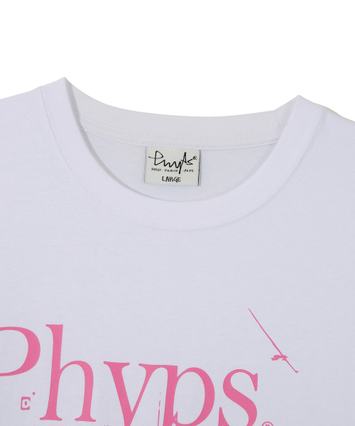 PHYSICAL DEPARTMENT(フィジカル デパートメント)の「バスケットボールダンクシュート半袖Tシャツ_ホワイト/ピンク(Tシャツ/カットソー・レディース・その他・SMALL/LARGE/MEDIUM/X-LARGE)」の4枚目の写真