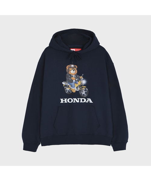 PHYPS MOTORCYCLE(フィップスモーターサイクル)の「Honda CT 125 Bear Hoodie_Navy(パーカー・レディース・その他・LARGE/MEDIUM/SMALL/X-LARGE)」の1枚目の写真