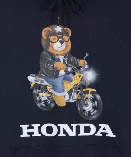 PHYPS MOTORCYCLE(フィップスモーターサイクル)の「Honda CT 125 Bear Hoodie_Navy(パーカー・レディース・その他・LARGE/MEDIUM/SMALL/X-LARGE)」の3枚目の写真