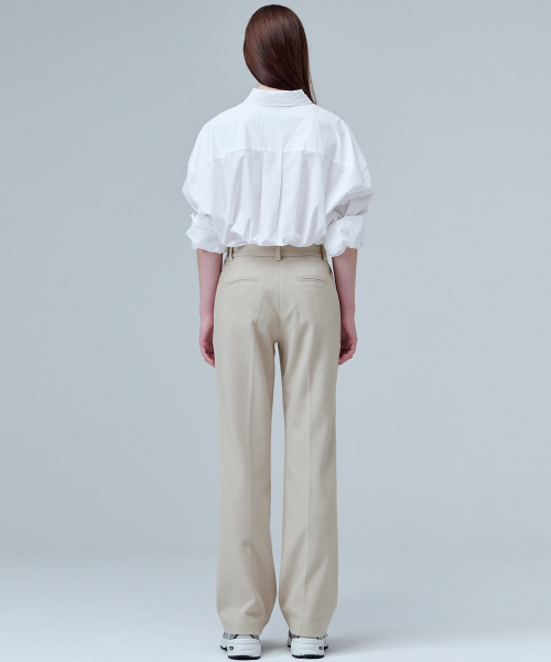 MALOUPE(マロップ)の「2132 クロップストレートパンツ (ベージュ)(スラックス・レディース・ベージュ・26/28/30)」の5枚目の写真