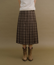 HOWUS（ホワス）の「SCARLET PLEATS SKIRT (BROWN)（スカート）」