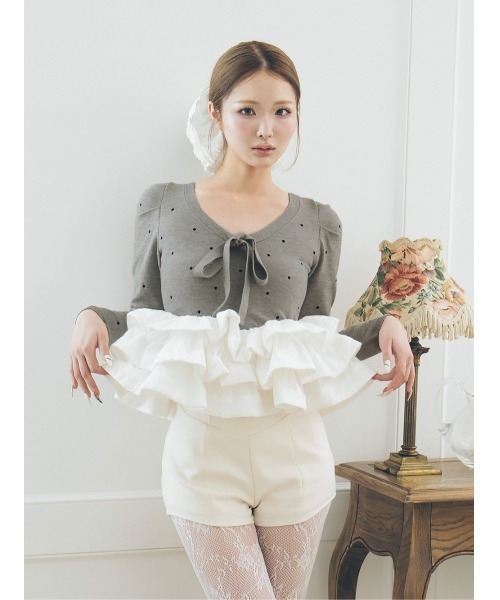 ボリュームフレアニットチュニック（ニット/セーター）｜Darich