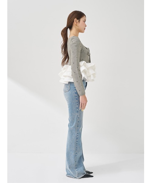 ボリュームフレアニットチュニック（ニット/セーター）｜Darich