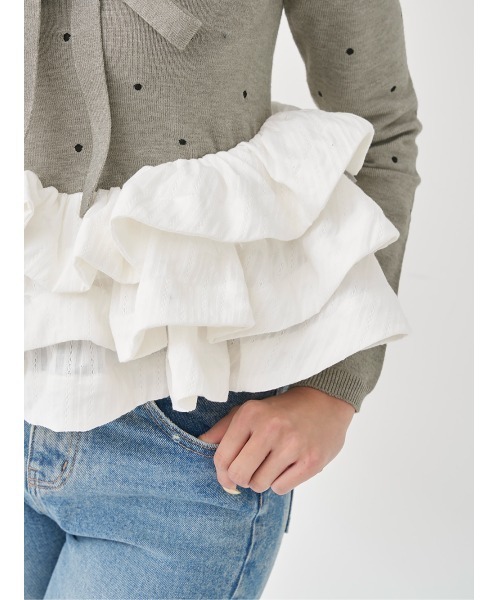 ボリュームフレアニットチュニック（ニット/セーター）｜Darich