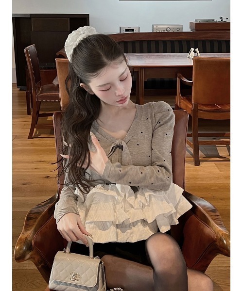 ボリュームフレアニットチュニック（ニット/セーター）｜Darich