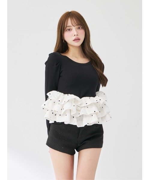 ボリュームフレアニットチュニック（ニット/セーター）｜Darich