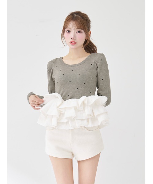 ボリュームフレアニットチュニック（ニット/セーター）｜Darich