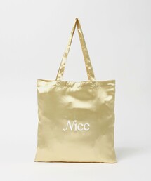 NICE WEATHER | ＜NICE WEATHER＞サテン シグネチャーロゴ トートバッグ(トートバッグ)