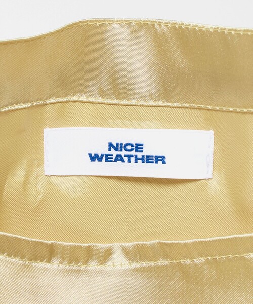 NICE WEATHER(ナイスウェザー)の「<NICE WEATHER>サテン シグネチャーロゴ トートバッグ(トートバッグ・レディース・シルバー/ゴールド・FREE)」の10枚目の写真