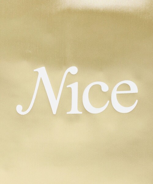 NICE WEATHER(ナイスウェザー)の「<NICE WEATHER>サテン シグネチャーロゴ トートバッグ(トートバッグ・レディース・シルバー/ゴールド・FREE)」の11枚目の写真