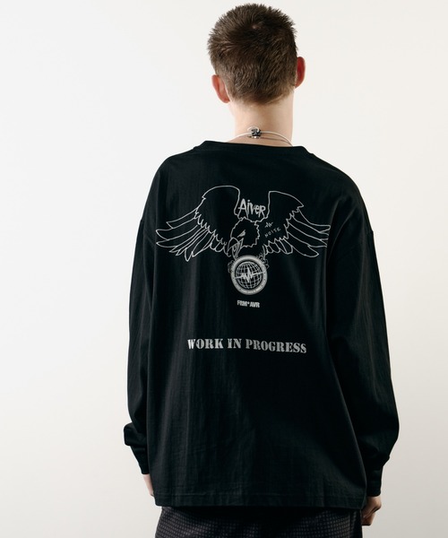 AIVER(アイバー)の「AIVER HAWK WIP L/S TEE(Tシャツ/カットソー・メンズ・ブラック/チャコールグレー/オフホワイト・LARGE/MEDIUM/SMALL)」の3枚目の写真