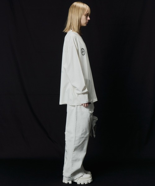 AIVER(アイバー)の「AIVER HAWK WIP L/S TEE(Tシャツ/カットソー・メンズ・ブラック/チャコールグレー/オフホワイト・LARGE/MEDIUM/SMALL)」の4枚目の写真