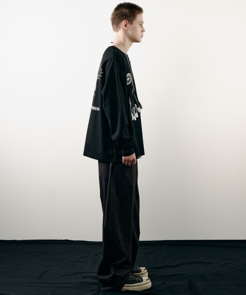 AIVER(アイバー)の「AIVER HAWK WIP L/S TEE(Tシャツ/カットソー・メンズ・ブラック/チャコールグレー/オフホワイト・LARGE/MEDIUM/SMALL)」の18枚目の写真