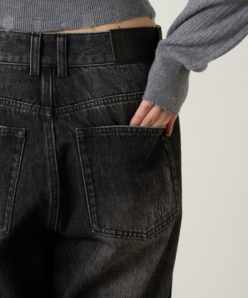 mline（エムライン）の「[mline]クラッシュワイドデニム（デニムパンツ・レディース・ブラック/ブルー・2/1）」の21枚目の写真