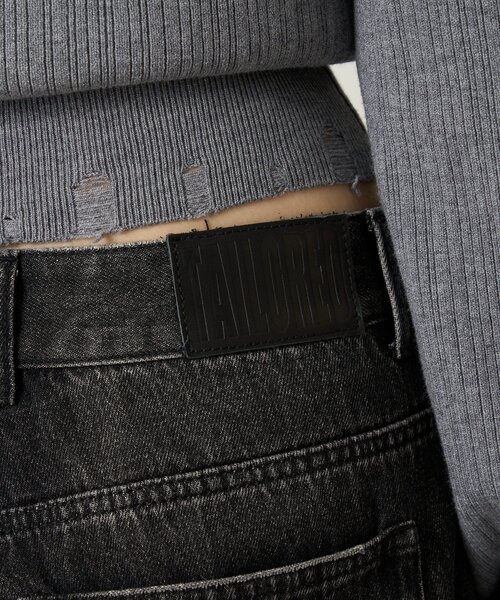 mline（エムライン）の「[mline]クラッシュワイドデニム（デニムパンツ・レディース・ブラック/ブルー・2/1）」の22枚目の写真