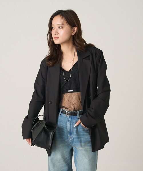 mline（エムライン）の「[mline]クラッシュワイドデニム（デニムパンツ・レディース・ブラック/ブルー・2/1）」の7枚目の写真