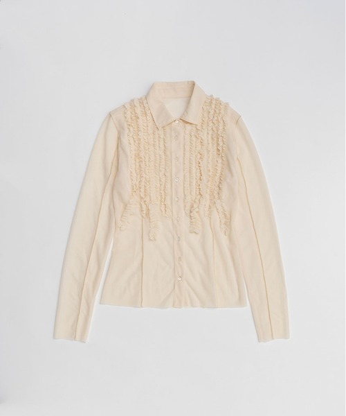 PRANK PROJECT（プランクプロジェクト）の「フリルジャージーシャツ / Ruffled Jersey Shirt（シャツ/ブラウス・レディース・アイボリー/ブラック/ピンク・FREE）」の20枚目の写真