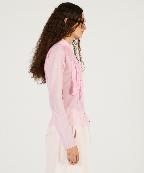 PRANK PROJECT（プランクプロジェクト）の「フリルジャージーシャツ / Ruffled Jersey Shirt（シャツ/ブラウス・レディース・アイボリー/ブラック/ピンク・FREE）」の19枚目の写真