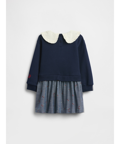 GAP（ギャップ）の「スヌーピー ラッフルフリル 襟付き スウェットワンピース (幼児・ベビー)（ワンピース・キッズ・ネイビー・70cm/80ｃｍ/90cm/95cm/100cm/105cm/110cm）」の3枚目の写真