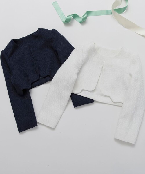BRANSHES（ブランシェス）の「【フォーマル】ブークレジャケット（スーツジャケット・キッズ・ネイビー/アイボリー・120/130/110）」の8枚目の写真