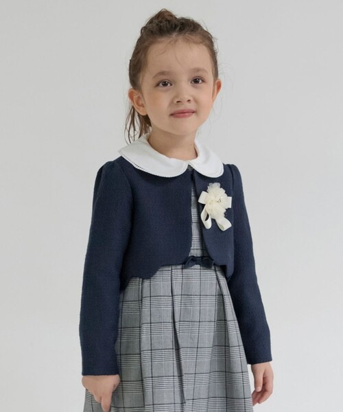 BRANSHES（ブランシェス）の「【フォーマル】ブークレジャケット（スーツジャケット・キッズ・ネイビー/アイボリー・120/130/110）」の11枚目の写真