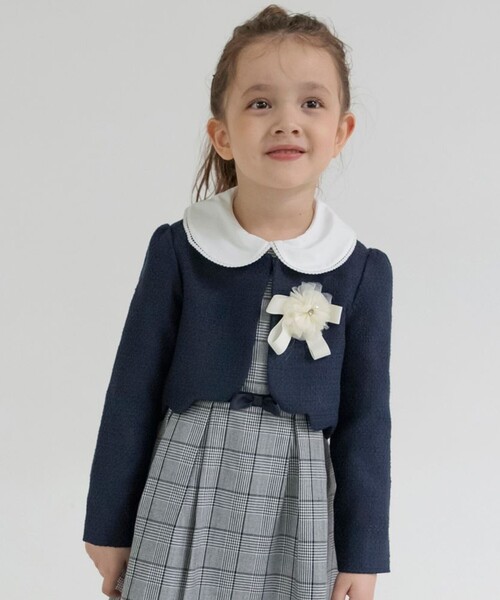 BRANSHES（ブランシェス）の「【フォーマル】ブークレジャケット（スーツジャケット・キッズ・ネイビー/アイボリー・120/130/110）」の12枚目の写真