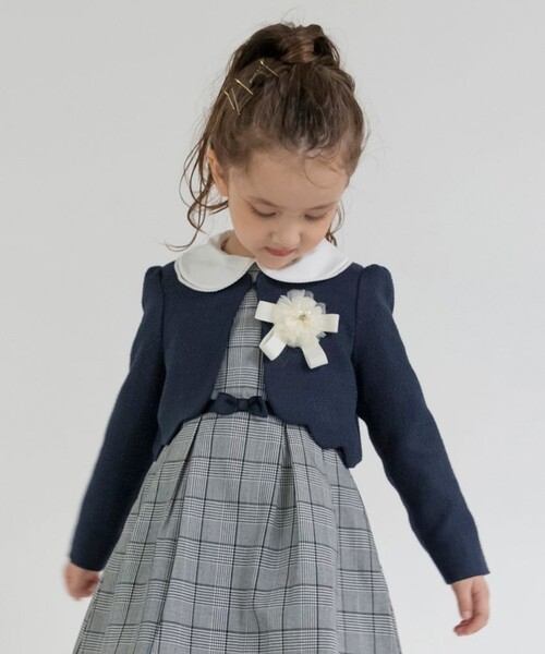 BRANSHES（ブランシェス）の「【フォーマル】ブークレジャケット（スーツジャケット・キッズ・ネイビー/アイボリー・120/130/110）」の13枚目の写真