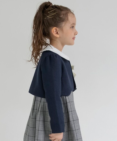 BRANSHES（ブランシェス）の「【フォーマル】ブークレジャケット（スーツジャケット・キッズ・ネイビー/アイボリー・120/130/110）」の14枚目の写真