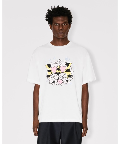 KENZO（ケンゾー）の「'KENZO Wild Tiger' オーバーサイズ Tシャツ イン コットン（Tシャツ/カットソー・メンズ・ホワイト系その他・X-LARGE/MEDIUM/LARGE/X-SMALL/SMALL）」の3枚目の写真