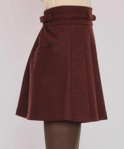 REDYAZEL（レディアゼル）の「メルトンライクプリーツミニスカート（スカート・レディース・ブラウン/ネイビー/アイボリー・MEDIUM/SMALL）」の13枚目の写真