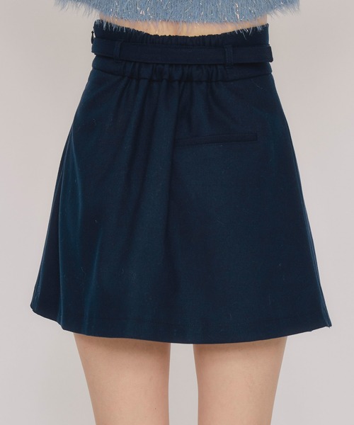 REDYAZEL（レディアゼル）の「メルトンライクプリーツミニスカート（スカート・レディース・ブラウン/ネイビー/アイボリー・MEDIUM/SMALL）」の22枚目の写真