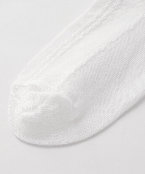 Tartine et Chocolat（タルティーヌエショコラ）の「【日本製】フリル付きシルケットソックス(13~21cm)（ソックス/靴下・キッズ・ホワイト・15.0cm/19.0cm/21.0cm/17.0cm）」の2枚目の写真