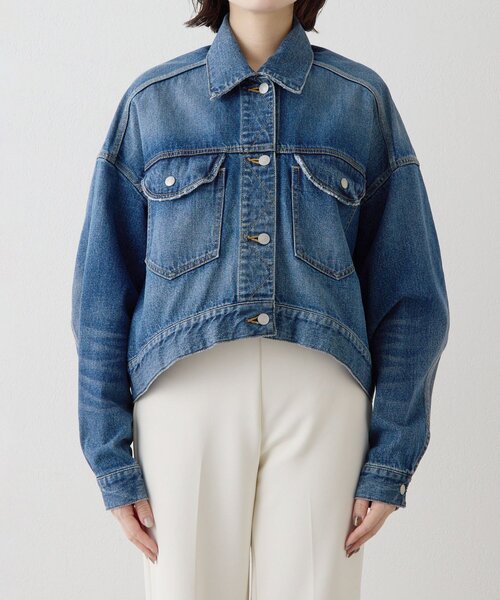 ウィムガゼット　デニムジャケット　Ｇジャン Whim Gazette(ウィム ガゼット)の《WEB限定》11ozデニムノーカラーG