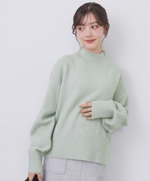 index | 選べる2丈 ハイネックカラーミックスラメニット【洗濯機OK】(ニット/セーター)