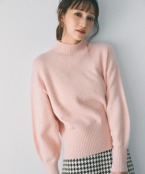 index（インデックス）の「選べる2丈 ハイネックカラーミックスラメニット【洗濯機OK】（ニット/セーター・レディース・アイボリー/グリーン系/ベビーピンク/パープル/サックスブルー・00/99）」の6枚目の写真