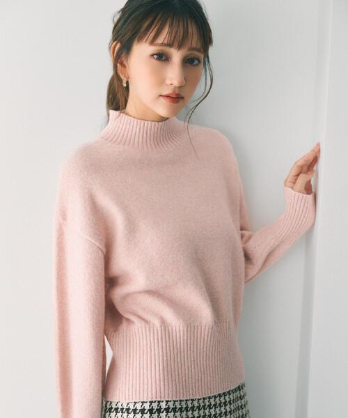 index（インデックス）の「選べる2丈 ハイネックカラーミックスラメニット【洗濯機OK】（ニット/セーター・レディース・アイボリー/グリーン系/ベビーピンク/パープル/サックスブルー・00/99）」の8枚目の写真