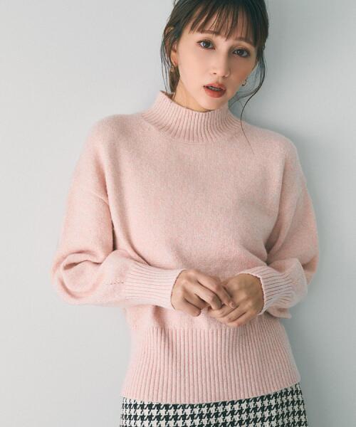 index（インデックス）の「選べる2丈 ハイネックカラーミックスラメニット【洗濯機OK】（ニット/セーター・レディース・アイボリー/グリーン系/ベビーピンク/パープル/サックスブルー・00/99）」の9枚目の写真