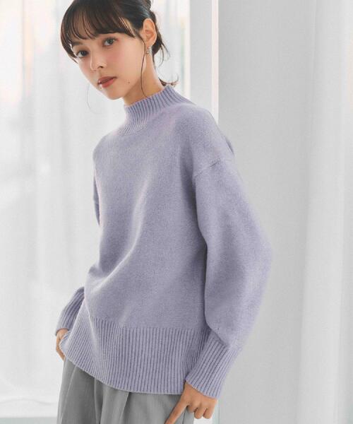 index（インデックス）の「選べる2丈 ハイネックカラーミックスラメニット【洗濯機OK】（ニット/セーター・レディース・アイボリー/グリーン系/ベビーピンク/パープル/サックスブルー・00/99）」の12枚目の写真