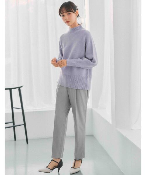 index（インデックス）の「選べる2丈 ハイネックカラーミックスラメニット【洗濯機OK】（ニット/セーター・レディース・アイボリー/グリーン系/ベビーピンク/パープル/サックスブルー・00/99）」の13枚目の写真