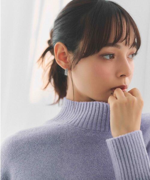 index（インデックス）の「選べる2丈 ハイネックカラーミックスラメニット【洗濯機OK】（ニット/セーター・レディース・アイボリー/グリーン系/ベビーピンク/パープル/サックスブルー・00/99）」の15枚目の写真