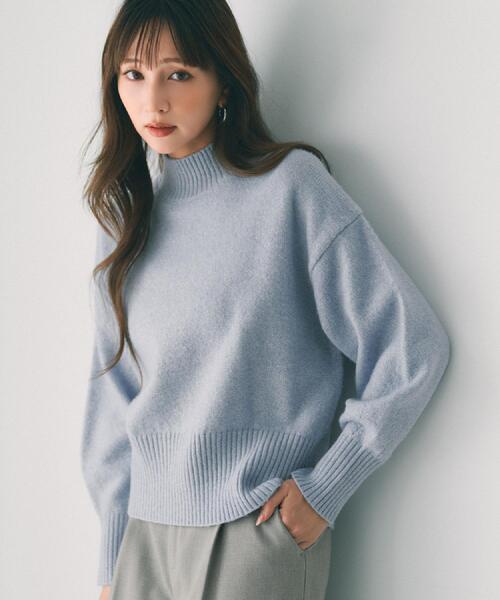 index（インデックス）の「選べる2丈 ハイネックカラーミックスラメニット【洗濯機OK】（ニット/セーター・レディース・アイボリー/グリーン系/ベビーピンク/パープル/サックスブルー・00/99）」の17枚目の写真