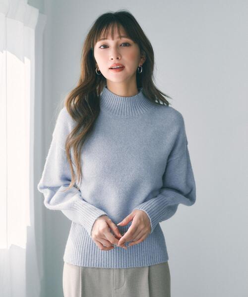 index（インデックス）の「選べる2丈 ハイネックカラーミックスラメニット【洗濯機OK】（ニット/セーター・レディース・アイボリー/グリーン系/ベビーピンク/パープル/サックスブルー・00/99）」の18枚目の写真