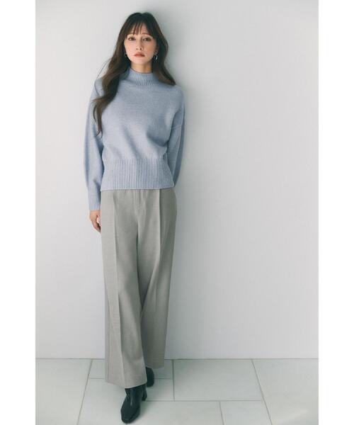 index（インデックス）の「選べる2丈 ハイネックカラーミックスラメニット【洗濯機OK】（ニット/セーター・レディース・アイボリー/グリーン系/ベビーピンク/パープル/サックスブルー・00/99）」の20枚目の写真