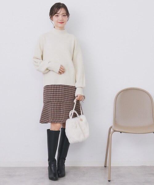 index（インデックス）の「選べる2丈 ハイネックカラーミックスラメニット【洗濯機OK】（ニット/セーター・レディース・アイボリー/グリーン系/ベビーピンク/パープル/サックスブルー・00/99）」の22枚目の写真