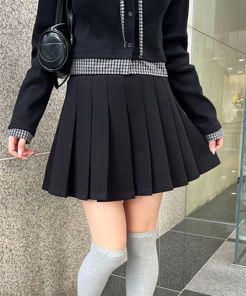 PHILLY(フィリー)の「ダンボールニットプリーツスカート(スカート・レディース・ベージュ/ブラック/グレー・FREE)」の2枚目の写真