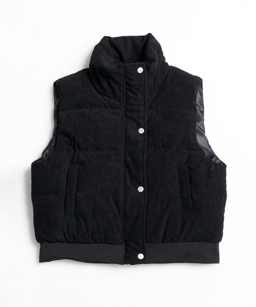 セール】12D69 コーデュロイ 中綿ダウンライク ボリュームベスト