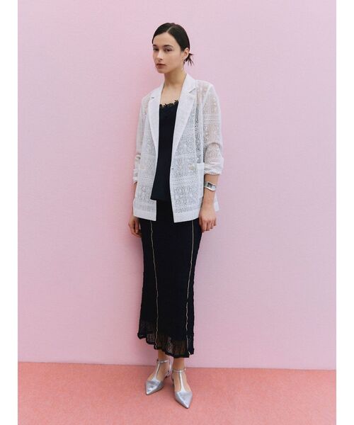 LAGUNAMOON（ラグナムーン）の「レースメローシアースカート（スカート・レディース・ブラック/アイボリー・MEDIUM/SMALL）」の2枚目の写真