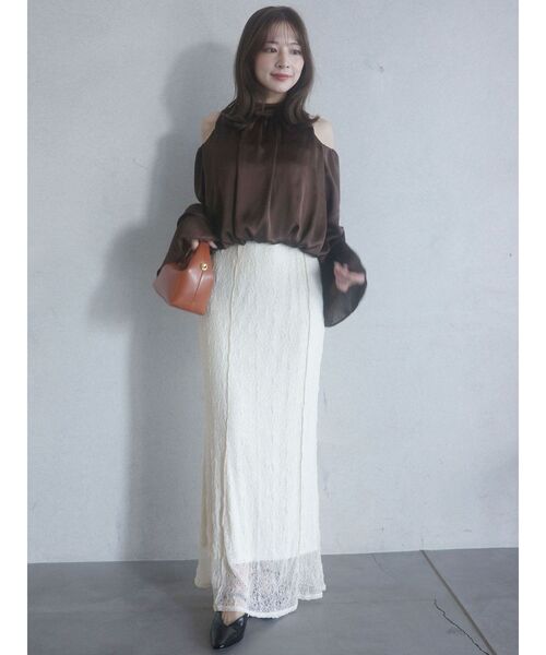 LAGUNAMOON（ラグナムーン）の「レースメローシアースカート（スカート・レディース・ブラック/アイボリー・MEDIUM/SMALL）」の11枚目の写真