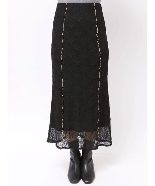 LAGUNAMOON（ラグナムーン）の「レースメローシアースカート（スカート・レディース・ブラック/アイボリー・MEDIUM/SMALL）」の13枚目の写真
